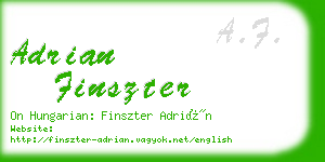 adrian finszter business card